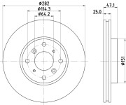 MDC1413 Brzdový kotouč MINTEX