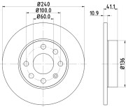 MDC1453 Brzdový kotouč MINTEX