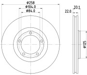 MDC926 Brzdový kotouč MINTEX