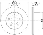 MDC1062 Brzdový kotouč MINTEX