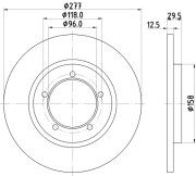 MDC632 Brzdový kotouč MINTEX