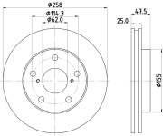 MDC1172 Brzdový kotouč MINTEX