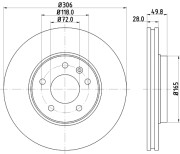 MDC1608 Brzdový kotouč MINTEX