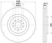 MDC1837 Brzdový kotouč MINTEX