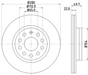 MDC1639 Brzdový kotouč MINTEX