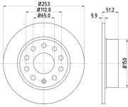 MDC1640C Brzdový kotouč MINTEX