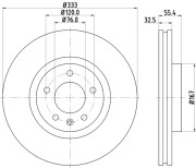 MDC1705 Brzdový kotouč MINTEX