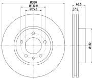 MDC1610LC Brzdový kotouč MINTEX