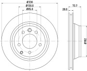 MDC1612C Brzdový kotouč MINTEX