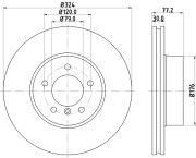 MDC1659 Brzdový kotouč MINTEX