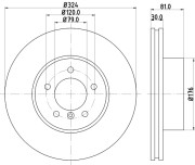 MDC1795 Brzdový kotouč MINTEX