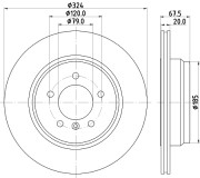 MDC1796 Brzdový kotouč MINTEX