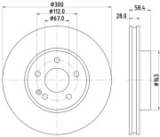 MDC1728C Brzdový kotouč MINTEX