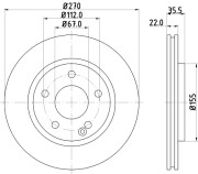 MDC1653 Brzdový kotouč MINTEX