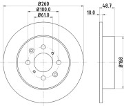 MDC1601 Brzdový kotouč MINTEX