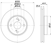 MDC1586 Brzdový kotouč MINTEX