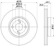 MDC1588 Brzdový kotouč MINTEX