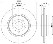 MDC1615C Brzdový kotouč MINTEX