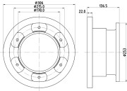 MDC2377 Brzdový kotouč MINTEX