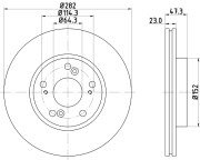 MDC1567 Brzdový kotouč MINTEX