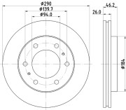 MDC1576 Brzdový kotouč MINTEX