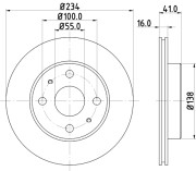 MDC1400 Brzdový kotouč MINTEX