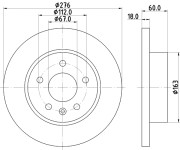 MDC1985 Brzdový kotouč MINTEX