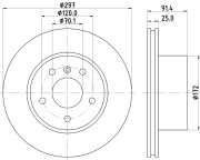 MDC1445 Brzdový kotouč MINTEX