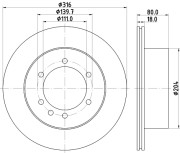 MDC1298 Brzdový kotouč MINTEX