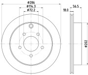 MDC1987 Brzdový kotouč MINTEX