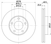 MDC1691 Brzdový kotouč MINTEX