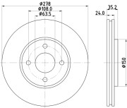 MDC788 Brzdový kotouč MINTEX