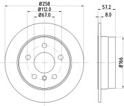 MDC1846 Brzdový kotouč MINTEX