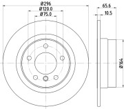 MDC1746C Brzdový kotouč MINTEX