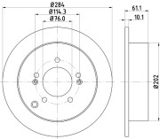 MDC1545 Brzdový kotouč MINTEX