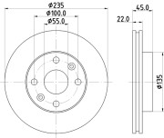 MDC1793 Brzdový kotouč MINTEX