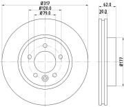 MDC1727 Brzdový kotouč MINTEX