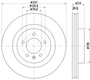 MDC1716 Brzdový kotouč MINTEX