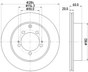 MDC1416 Brzdový kotouč MINTEX