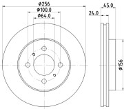 MDC944 Brzdový kotouč MINTEX