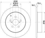 MDC1696 Brzdový kotouč MINTEX