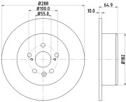 MDC1585 Brzdový kotouč MINTEX