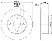 MDC1737 Brzdový kotouč MINTEX