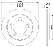 MDC1847 Brzdový kotouč MINTEX