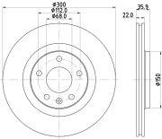 MDC1991 Brzdový kotouč MINTEX