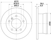 MDC1075 Brzdový kotouč MINTEX