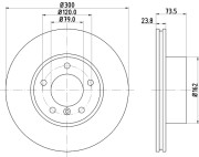 MDC1745 Brzdový kotouč MINTEX