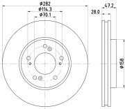 MDC1002 Brzdový kotouč MINTEX