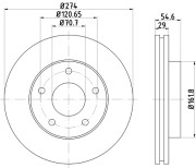 MDC1463 Brzdový kotouč MINTEX