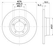 MDC354 Brzdový kotouč MINTEX